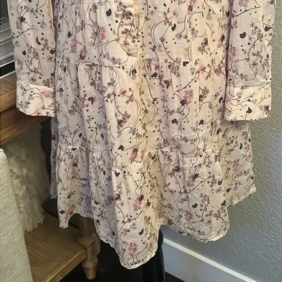 ba&sh Belle Ruffle Long Sleeve Floral Dress Size Small - Picture 6 of 9